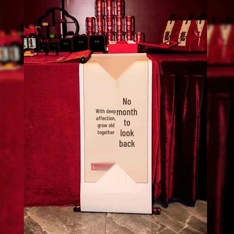 Customized Chinese-Inspired Wedding & Engagement Certificates: Ancient Style, Handwritten-Effect, Scroll-Design Decorations