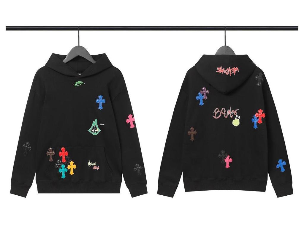 24 Kreuz Hochwertiges Unisex Kapuzenpullover - Herbst/Winter Trendige Amerikanische Marke