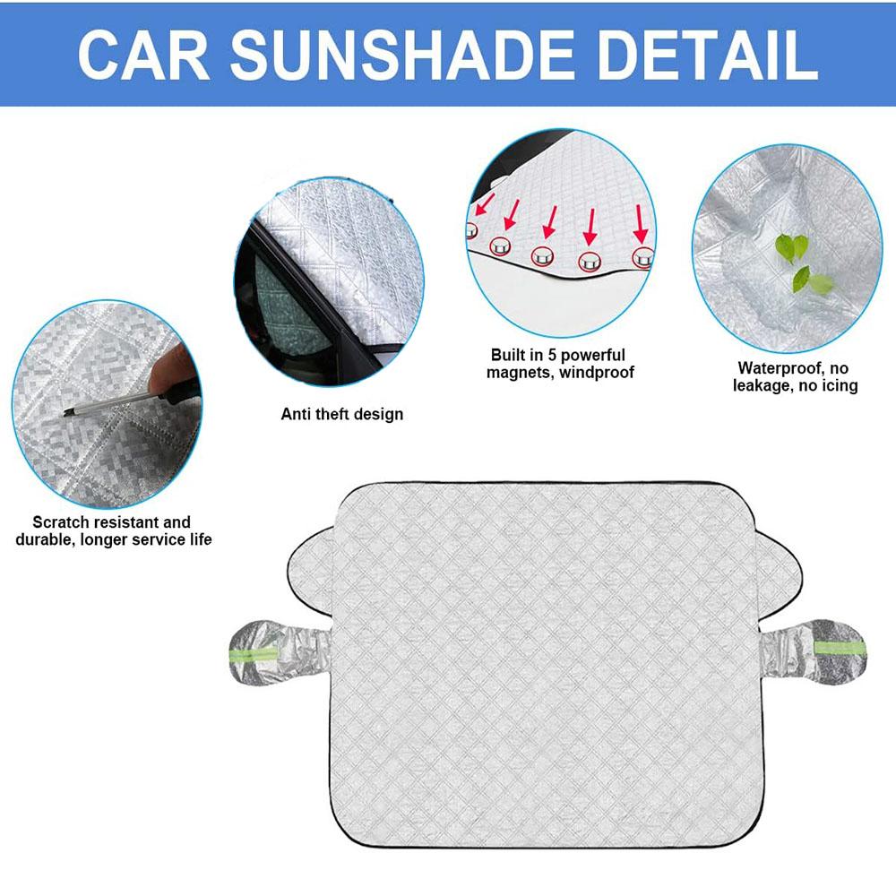 59x43" Car Windshield Cover Protector Sun Shade Winter Snow Ice Dust Frost Guard