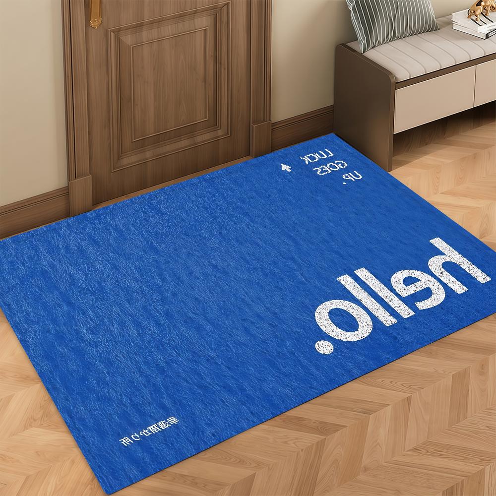 Hello Door Mat Bedside Fashion Entrance Bath Floor Decoration Corridor Door Welcome Mat Carpet Living Room Balcony