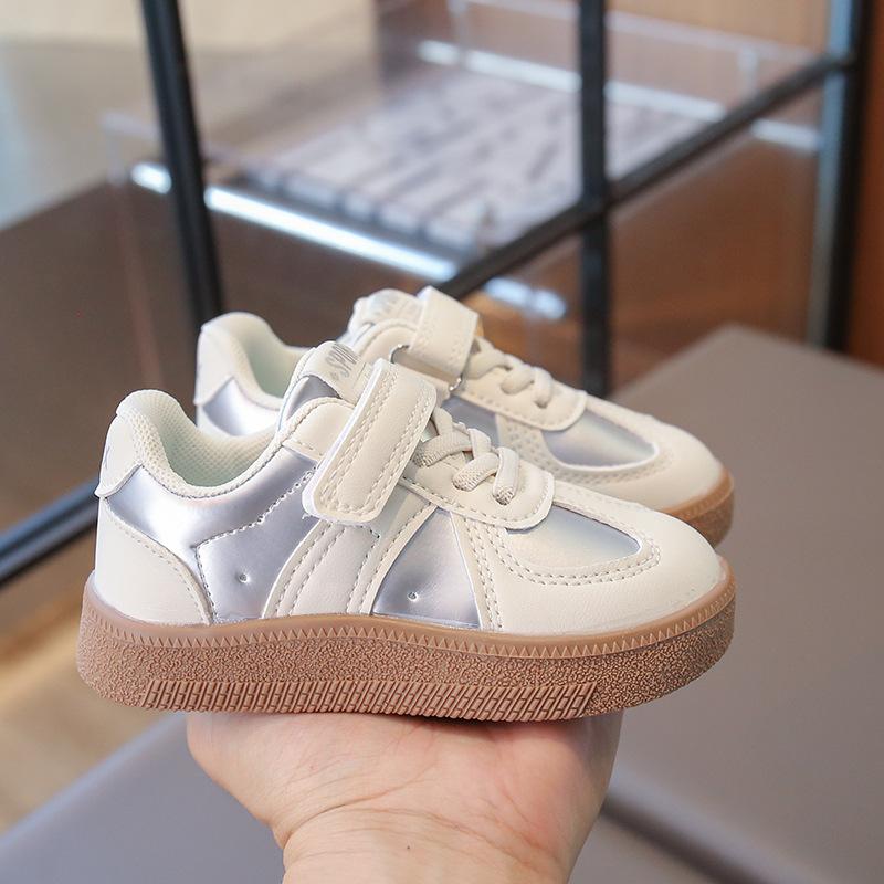 Children's board shoes men's and girls' sports shoes soft-soled casual shoes 2025 spring new little white shoes German training shoes children's shoes