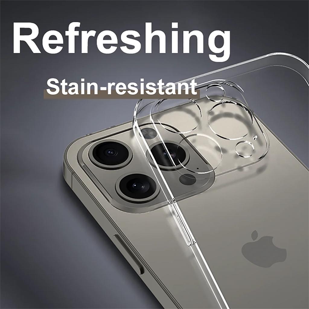 Crystal clear caso for iPhone 14 12 13 15 11 Pro X XS Max 8 7 plus ultra thin Fit Protective silicone Transparent soft Case