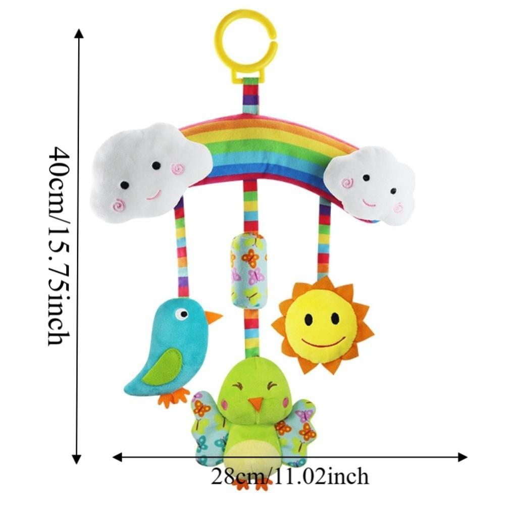 Soft Sensory Rattles Baby Toys Plush Animal Stroller Hanging Toy Infant Activity Center  Toddler
