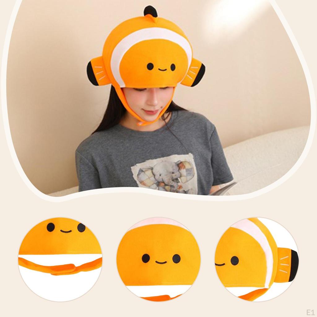 Funny Clown Hat Cosplay Cap Theme Decorative Handcraft Fancy Dress Headgear for Birthday Event D