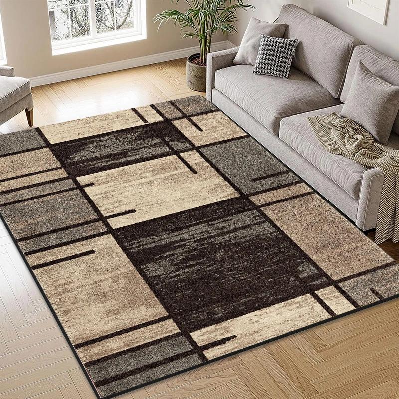 Nordic Abstract Area Rug for Living Room Bedroom Large Plush Non-Slip Floor Carpet Modern Home Decor