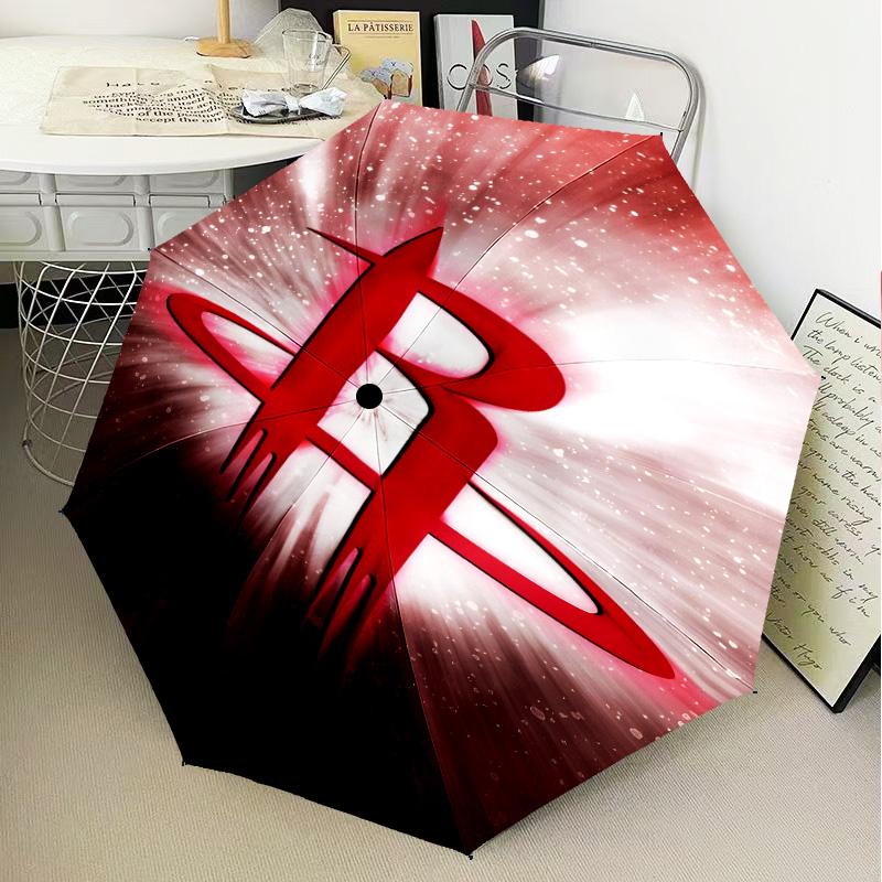 Rockets Basketball Team Umbrella Folding umbrella, automatic umbrella 8-Frame for Travel, camping Use Gift for Halloween Christmas