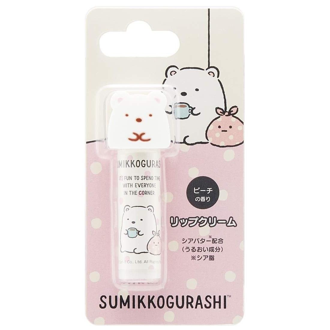 Skater Mascot Lip Cream Sumikko Gurashi Shirokuma Peach Scent CMCL1