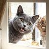 Cute Animal Peeking Window Cling Funny Cat/Dog/Donkey Window Sticker Removable Static Decals for Bedroom