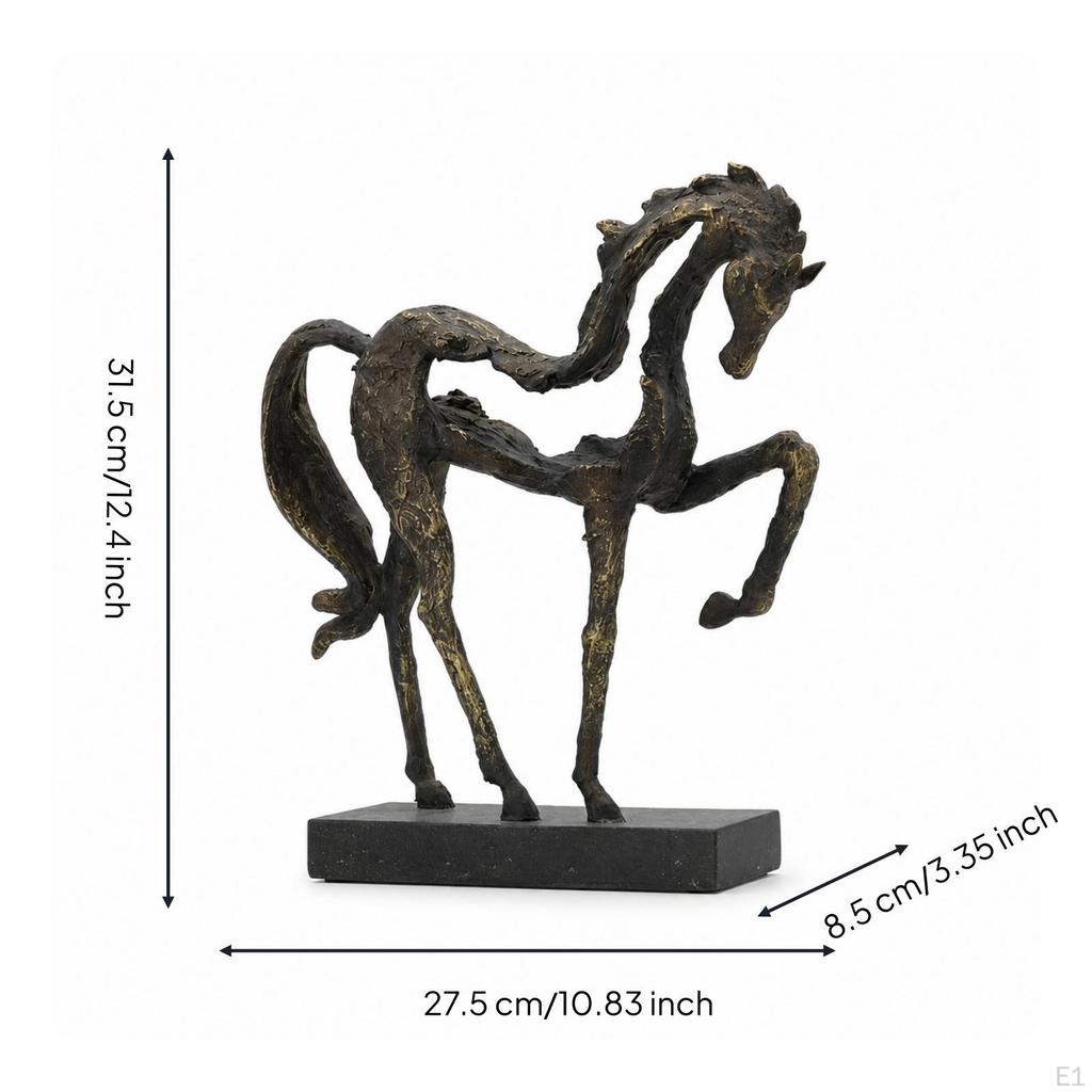 Pferdeskulptur mit Sockel Antik-Bronze Aufbäumende Statue Handgefertigt für Reiter,