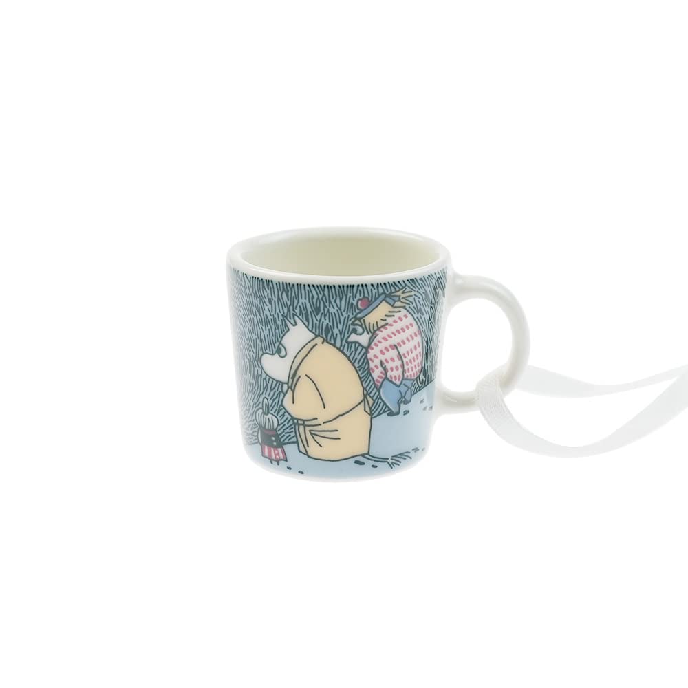 Arabia Moomin Mini Mug Set of 4, Snow Moonlight 2021 Winter Ornament [Parallel Import]