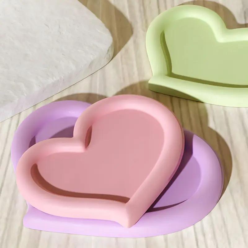 Top Quality Heart Tray Resin Silicone Mold Crystal Glue Transparent Resin Plaster Dish Heart-shaped Plaster Silicone Mold Home
