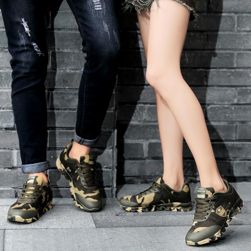 Men 'S Shoes Breathable Running Shoes Women Army Green Camouflage Canvas Sneakers Comfortable Couple Walking Jogging Shoes