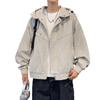 New Large Size Hooded Jacket Men's Jacket Men's Jacket Loose Trendy Brand Plus Fat