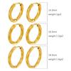 18K Gold Plated Twisted Stainless Steel Hoop Earrings - European & American Fashion Trend