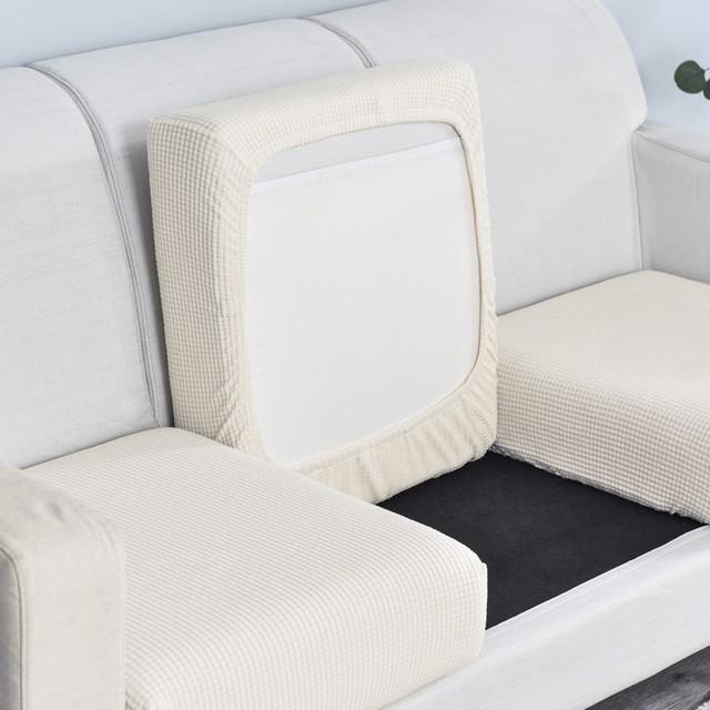 Jacquard Sofa Soft Cushion Cover For Living Room Pet Owners Kids Furniture Protective Cover Polar Fleece Stretch Washable Removable Couch Covers