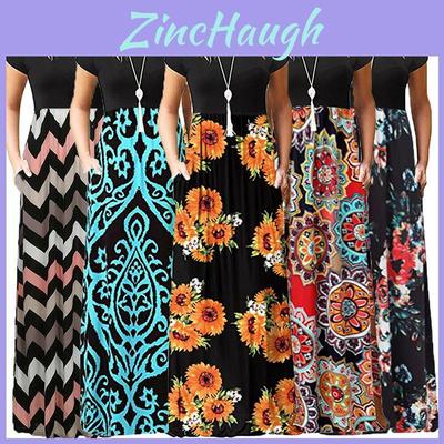 Stunning Women Boho Floral Long Maxi Dress For Cocktail Parties And Summer Events