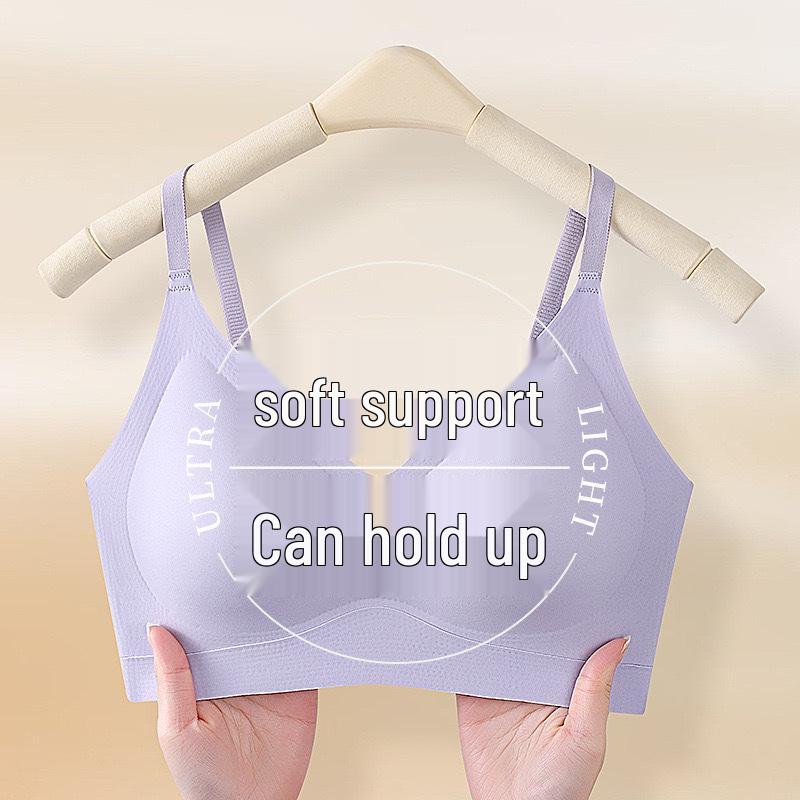 Seamless Wireless Sports Bra for Women - Jelly Strip Support, Anti-Sag, Beautiful Back