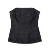 Spring 2025 Women's Slim Fit Denim Tube Top