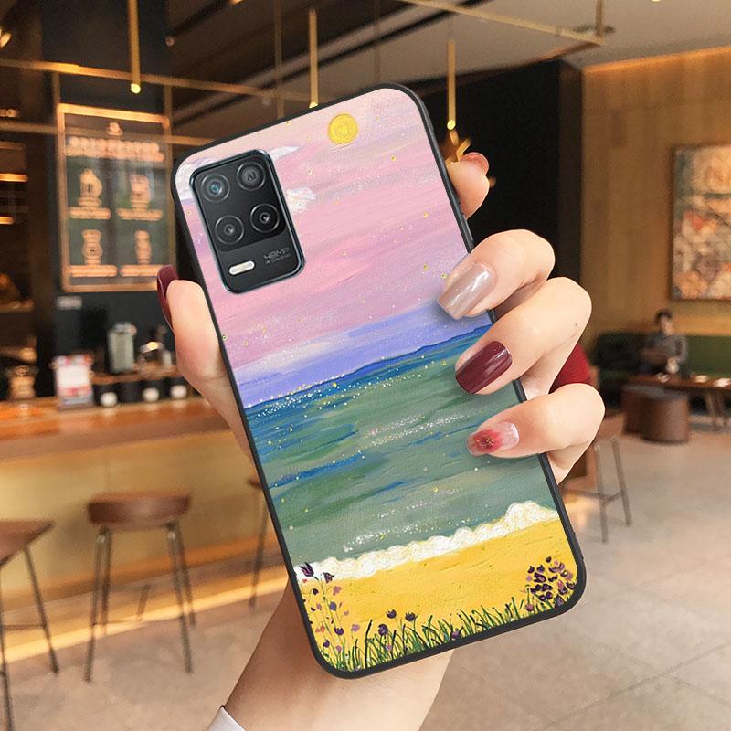 

Drawing Flower Phone Case for OPPO Realme GT 2 Pro X2 Pro XT C25S 8 7 6 Pro 6i Realme GT Master C3 C21 C21Y C11 X3 SuperZoom GT Master Explorer