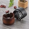 Unisex Leather Bracelet Wide Cuff Punk Rock Bohemian Style Geometric Design Men Women Jewelry Accessory