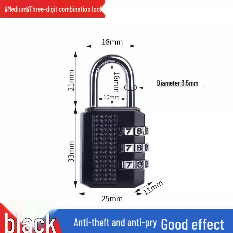 4-Digit Combination Padlock: Large, Anti-Theft Lock for Gym, Warehouse, Outdoor, and Locker Doors