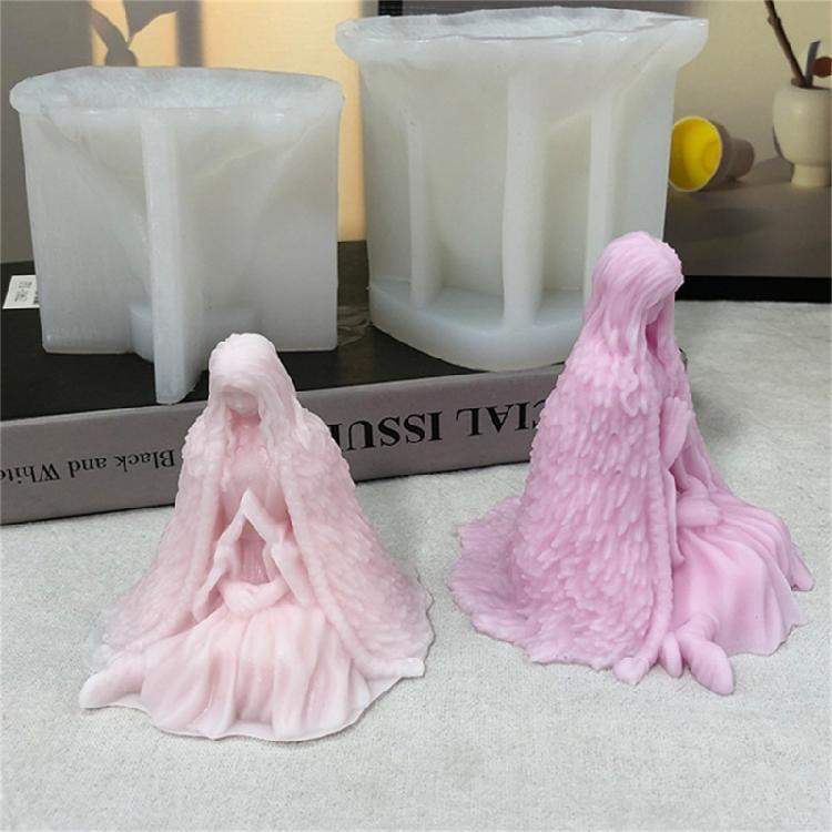 DIY Candle Silicone Mold Women Sculpture Aromatherapy Soap Resin Epoxy Mould for Art Crafts Making Jewelry Supplies