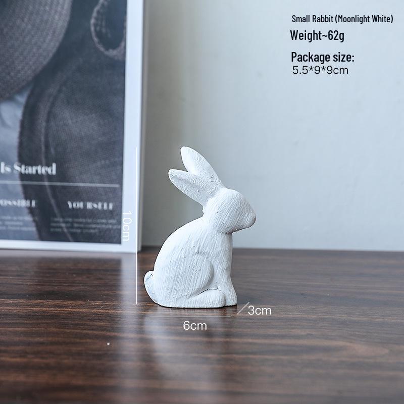 Nordic Wooden Rabbit Figurine - Home Décor for Wine & TV Cabinets, Entryway Gift