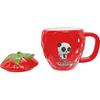 WORLD Panshell Mug with Strawberry SAN4808 "PANSHELS Official" Lid, Shape, 280ml, Red,