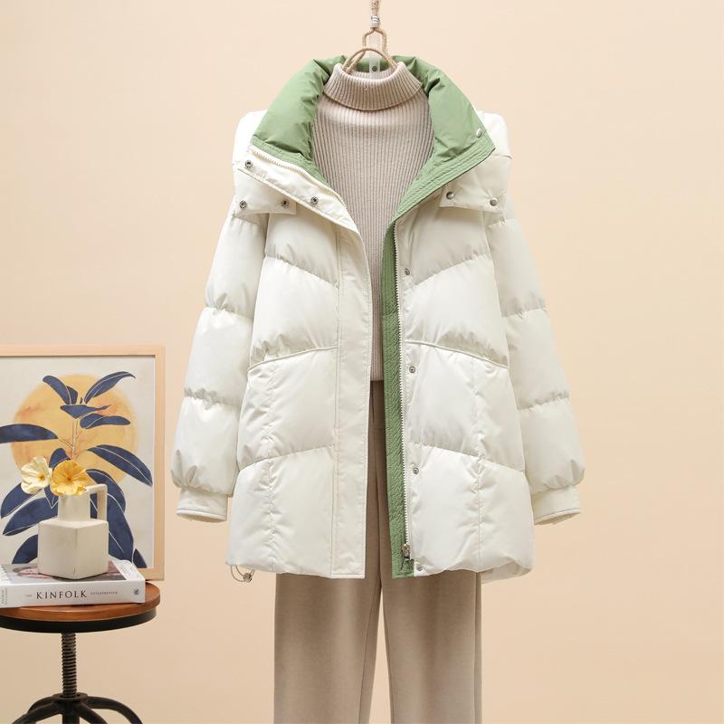 Popular winter new small down cotton clothes women's medium and long foreign-style thickened cotton-padded jackets