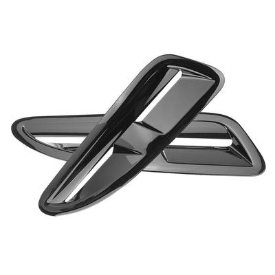 2 Stück Glänzend Schwarz ABS Kunststoff Front Haubenentlüftungen Für Jaguar XKR XK8
