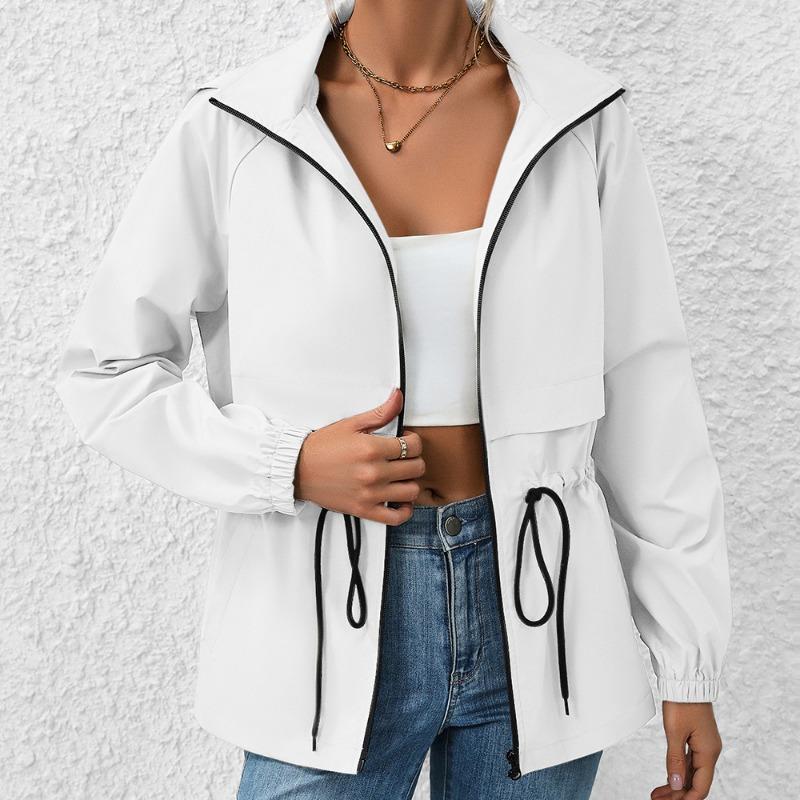 

Спорт на открытом воздухе Водонепроницаемая одежда Пеший туризм Повседневная походная непромокаемая одежда с капюшоном Куртка-ветровка средней длины XXL белый