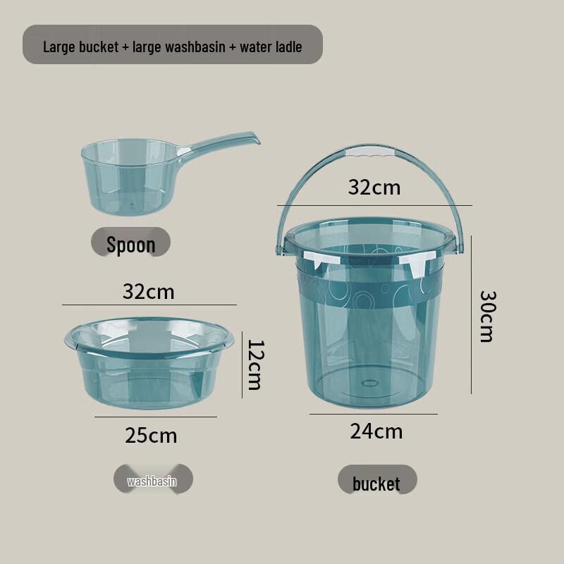 ZISIZ Extra Large Transparent Multi-purpose Storage Bucket with Lid
