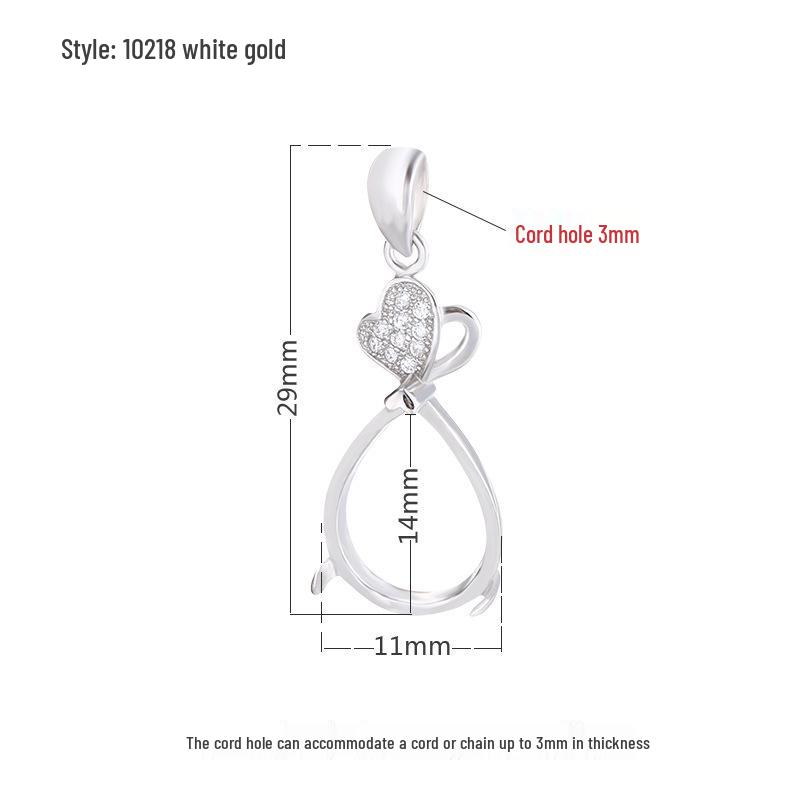 

Подвеска-капля из стерлингового серебра 925 пробы для женщин, для самостоятельной вставки драгоценных камней/кристаллов/нефрита, 11x14 мм 925 Sterling Silver