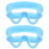 2 Stück Silikon Wangenhalter Wiederverwendbar Tragbar Dental Mundöffner für Orale Inspektion Blau
