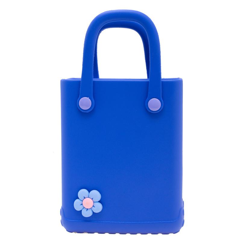 Eva Jelly Bag Diy Hole Bag Cute Flower Accessories Summer Beach Vacation Bag Simple Portable Women'S Bag
