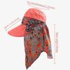 Women's Multifunctional UPF 50+ UV Sun Protection Waterproof Breathable Face Neck Flip Folding Sun Hat