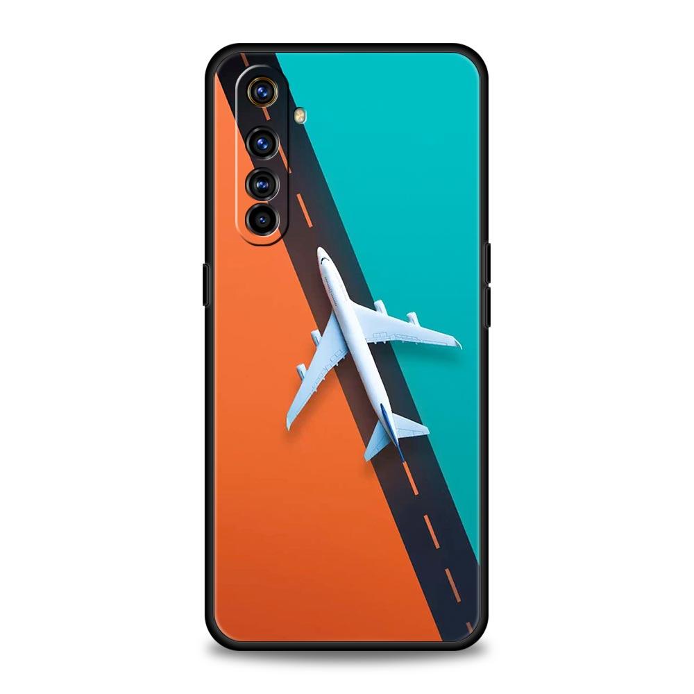 Aircraft Plane Airplane Phone Case For Realme 12 11 10 9 8 5G 7 6 GT5 GT3 GT2 Pro Plus C21 C11 C25 C35 For GT Neo 2 3 3T 5 Cover