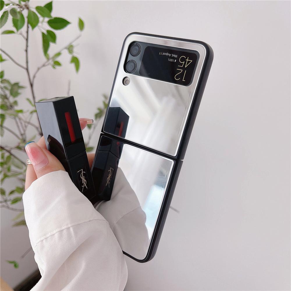 Coque Luxury Mirror Glass Phone Case For Samsung Galaxy Z Flip 4 5g Shockproof Full Protective Cover For Galaxy Z Flip3