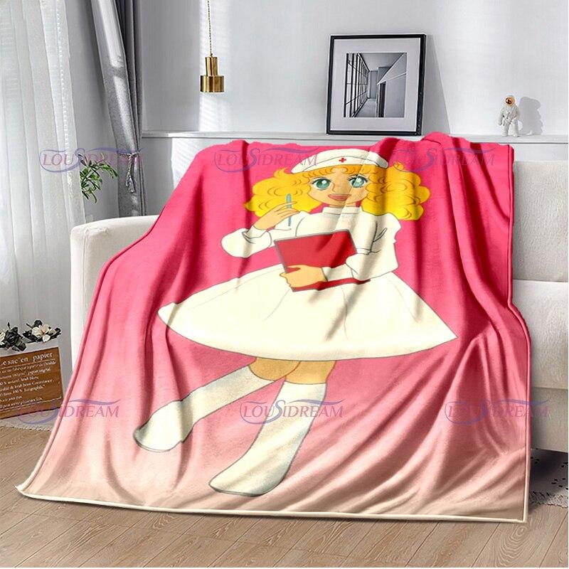 

Candy Candy Аніме Персоналізована тепла плюшева затишна домашня ковдра для дівчини для постільної білизни Зручний диван Легка ковдра 100x150cm