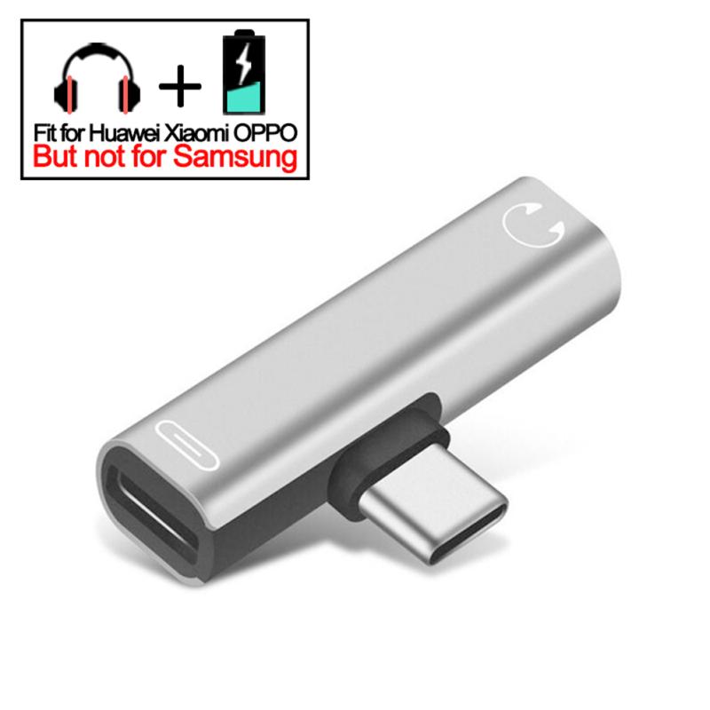 2 In 1 Earphone  Charging  Cable  Converter, Usb 3.5 To Type C Otg Adapter, Compatible For