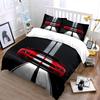 Red Car, White Stripes. Bedding Sets Duvet Cover Sets Duvet Covers Pillowcases(1* Duvet Cover 2* Pillowcases Without Duvet Insert)