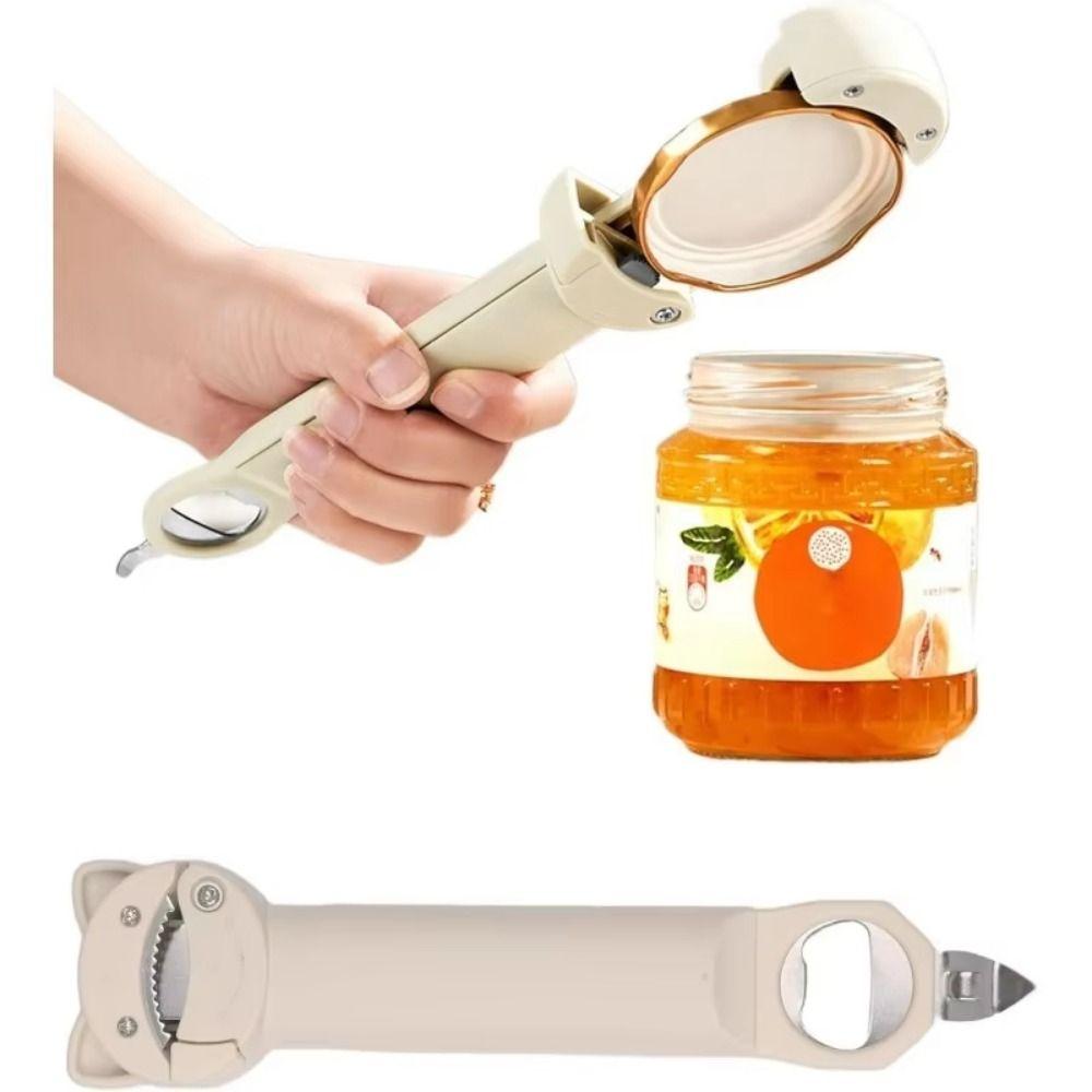 Thickened Handle Telescopic Cap Opener Adjustable Screwer Jar Lid Gripper For Weak Hands