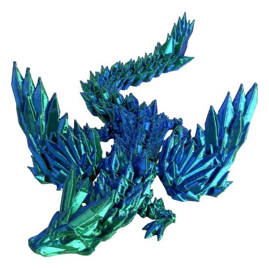 3D Printed Flying Dragon Figurine Movable Joints Colorful Dragon Figure Articulated Winged Dragon Model Fidget Toy Desktop Decoration Ornament
