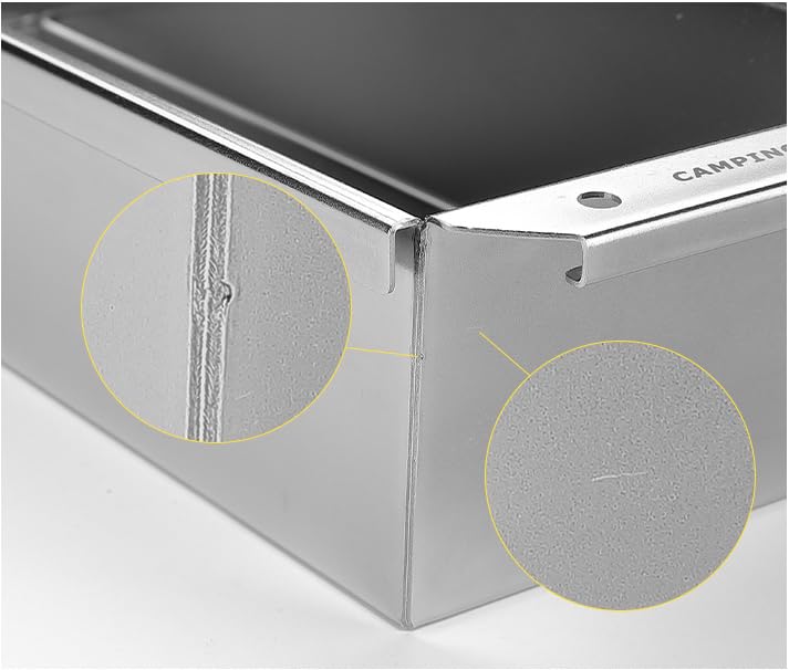 CAMPING MOON IGT Stainless Steel Box, Shallow, 2L, Half Unit, Made of 304 Stainless Steel, CK-11