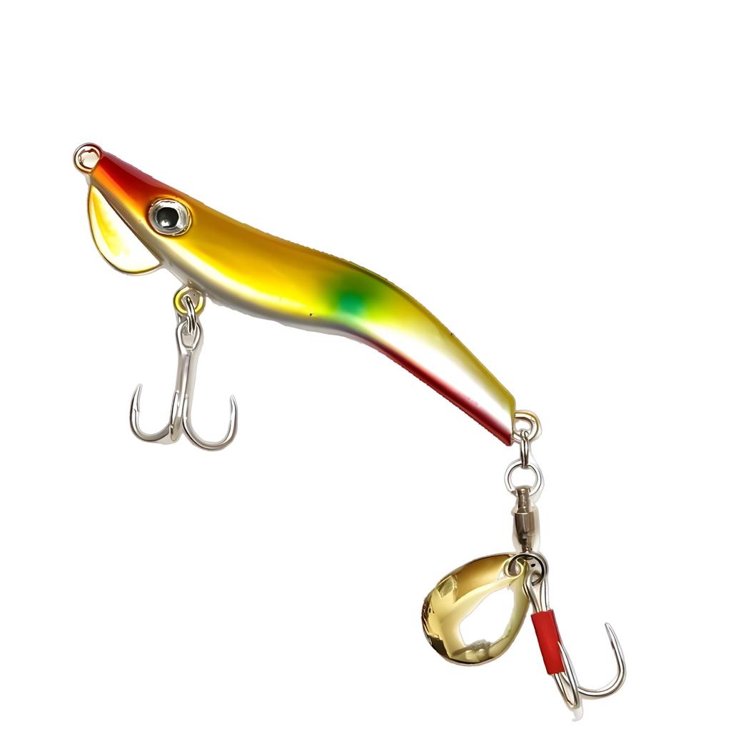 OHF Metal Jig Spin Tail Set Set, Shrimp-Shaped Jigs, 10-Piece (19)