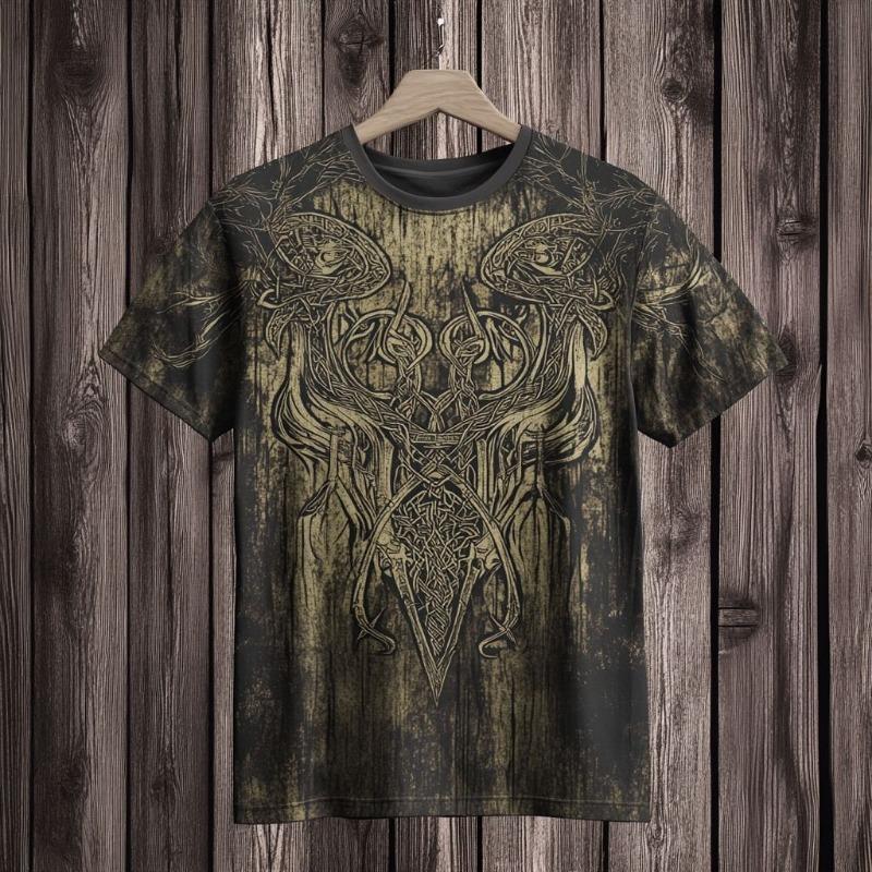 3D Print Tshirts Men Short Sleeve Plus Size Crew Neck Novel Tee Shirts Streetwear Mens Vintage T Shirt