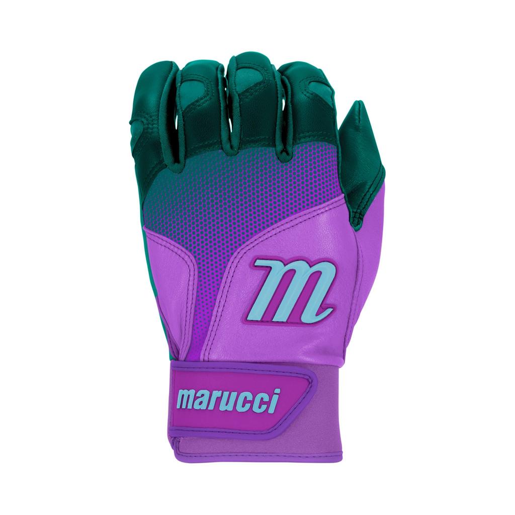 Marucci Sports PWR Fade Youth Batting Gloves Teal Purple YM