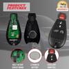 Replacement Keyless Entry Remote Car Key Fob GQ4-53T 433MHz for Jeep Cherokee 4+1 Button Semi-Smart Key Fob, Electronic 46 Chip, Compatible with Jeep
