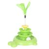 Cat Ball Tower Toy 3 Level Detachable Pet Track Interactive Toy with Teasing Feather for Kitten