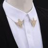 Hollowed Out Collar Brooch Vintage Hollow Out Metal Brooch  For Men Women Lady Blouse Shirt